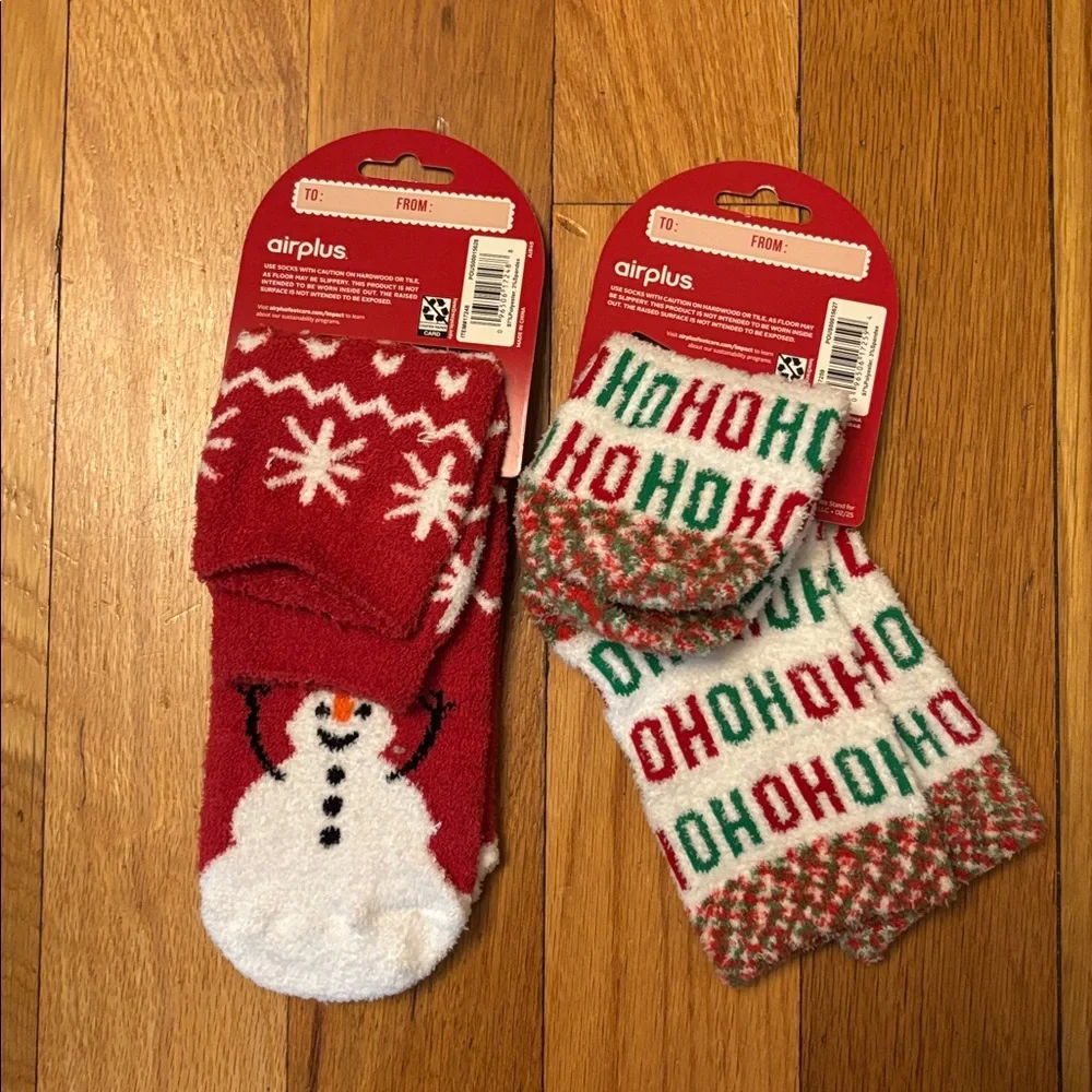Airplus Cozy Aloe Infused Christmas Holiday Socks - Red,‎ White, Green